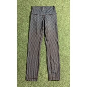 Lululemon Size 4 High Times Pant Score Jacquard Black Indian Ocean 7/8 Legging